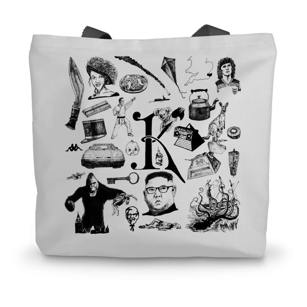 K Canvas Tote Bag