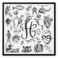 H Framed Canvas