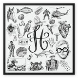 H Framed Canvas