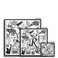 R Framed Canvas