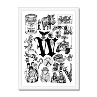 W Framed Print