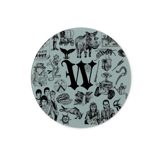 W Glass Chopping Board