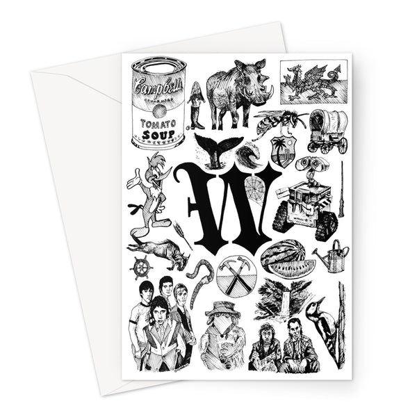 W Greeting Card