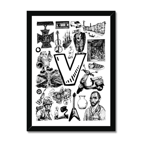 V Framed Print