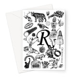 R Greeting Card