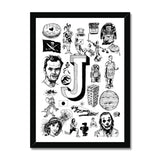 J Framed Print