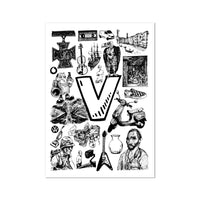 V Rolled Canvas