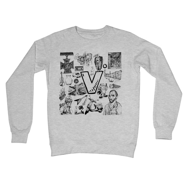 V Crew Neck Sweatshirt