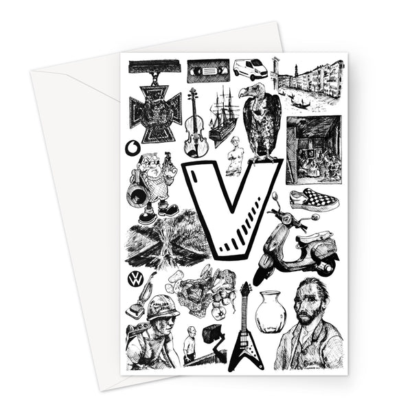 V Greeting Card