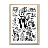 W Framed Print